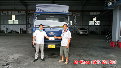 Giao xe Ex8 GTL tải 7,1 tấn cho anh Ngự Kiến ThụyTin tức Xe tải Hải phòng, xe tải hyundai chính hãng tại hải phòng